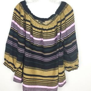 Dalia Womens Gathered Off Shoulder Blouse T